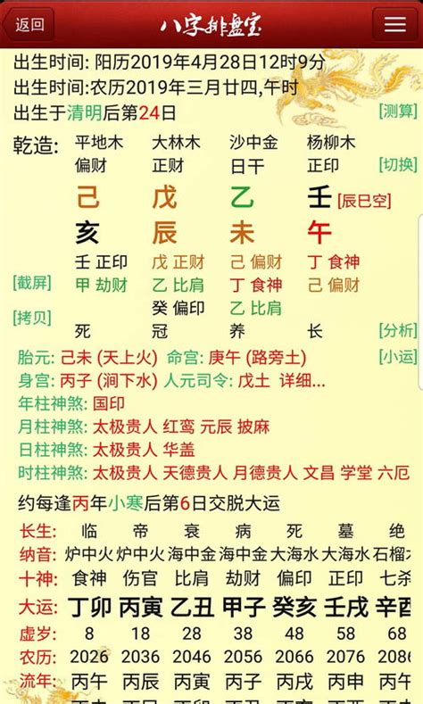 八字排版|八字排盘